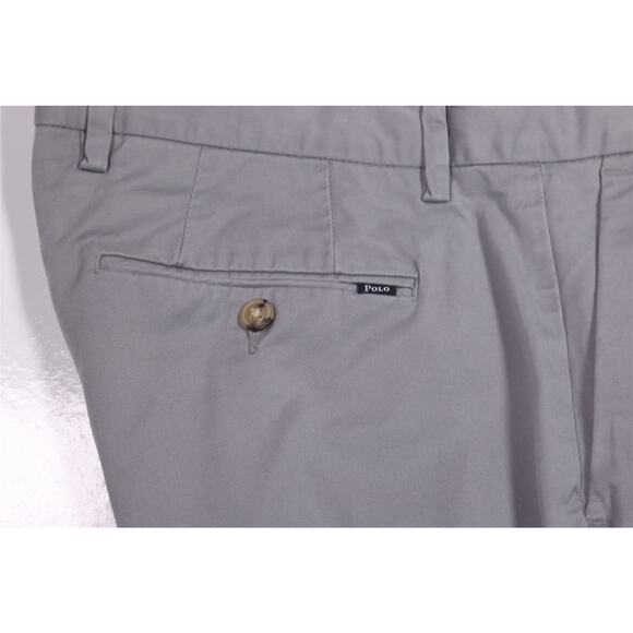 Polo Ralph Lauren Mens Stretch Straight Light Gray Flat Front Chino Pants 34x32 - Picture 3 of 6